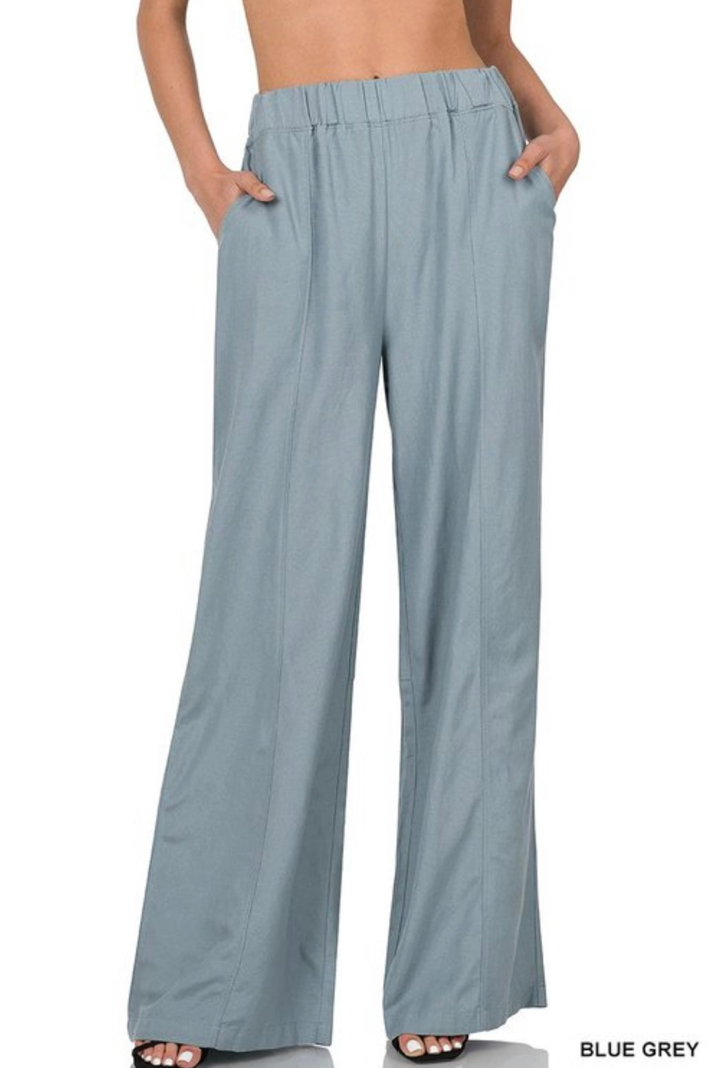 Dina Wide Leg Linen Pants - Corinne Boutique Family Owned and Operated USA
