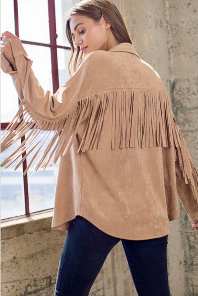 Sierra Suede Fringe Jacket - Corinne Boutique Family Owned and Operated USA