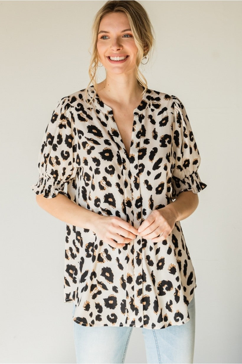 Layken Bubble Sleeve Top - Corinne Boutique Family Owned and Operated USA