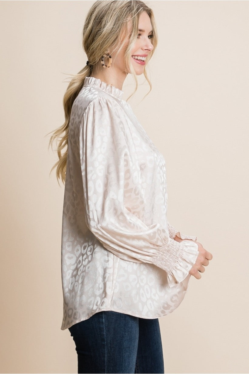 Dare Embossed Blouse - Corinne Boutique Family Owned and Operated USA