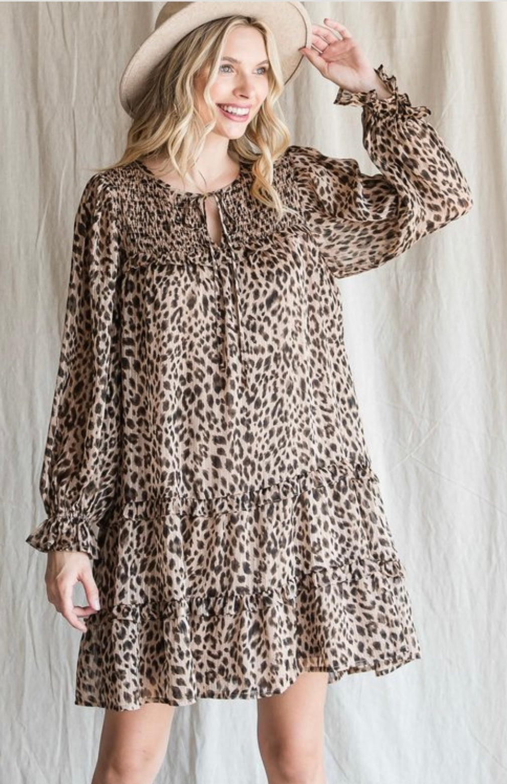 Shelly Smoked Chiffon Dress - Corinne Boutique Family Owned and Operated USA