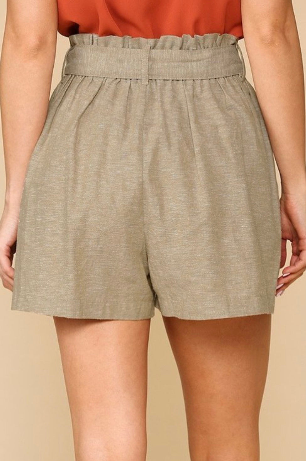 Shelley Denim Blue Paper Bag Shorts - Corinne an Affordable Women's Clothing Boutique in the US USA