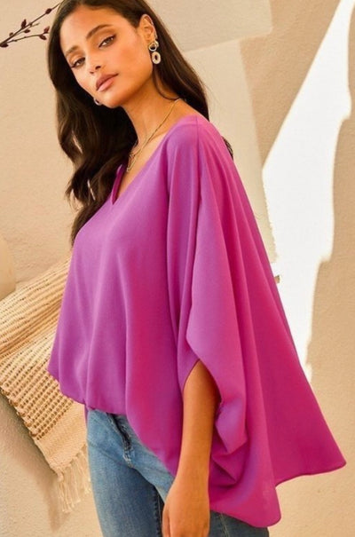 Randie Dolman Sleeve top - Corinne Boutique Family Owned and Operated USA