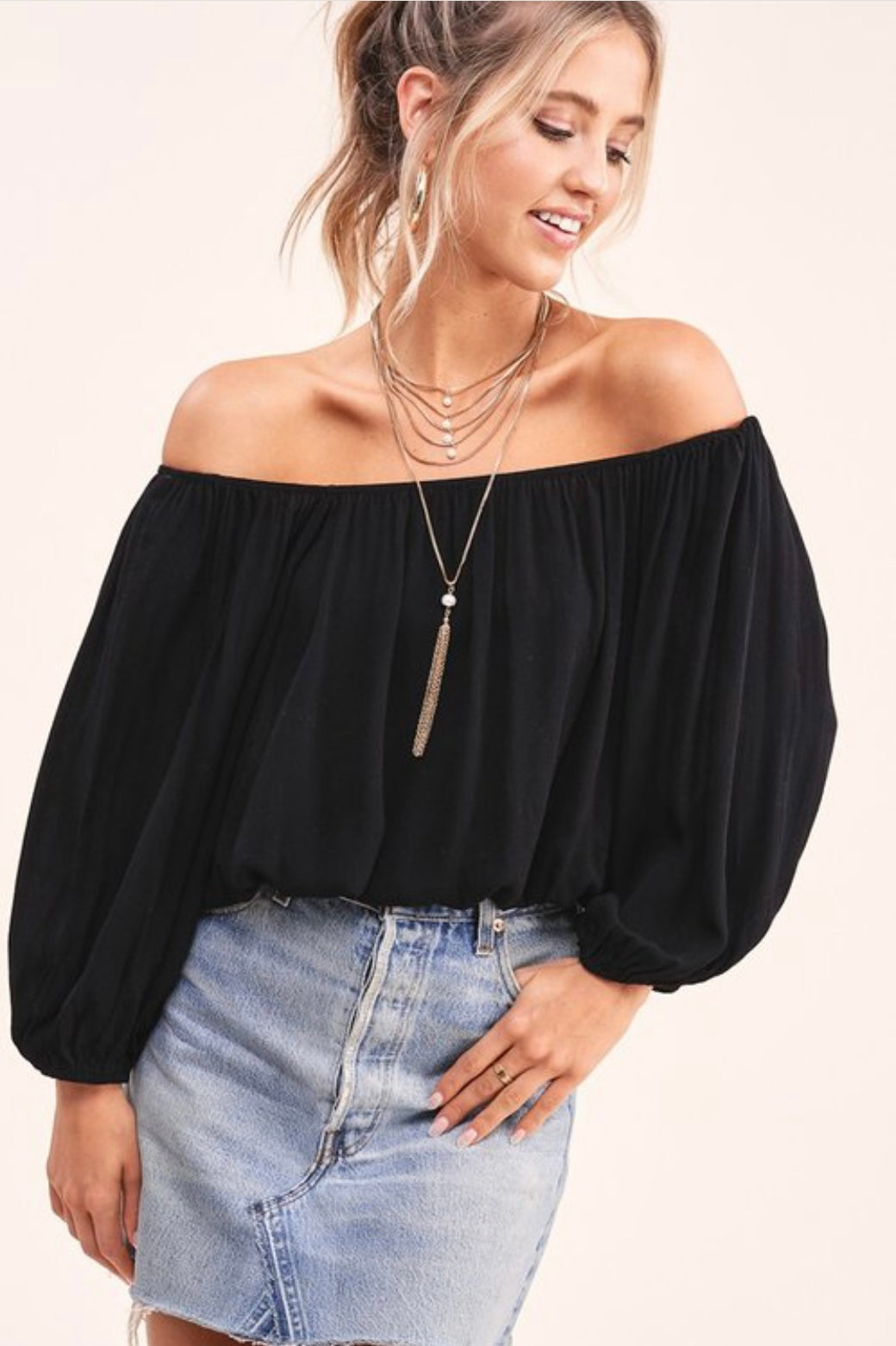 Makayla Off-Shoulder Top - Corinne Boutique Family Owned and Operated USA