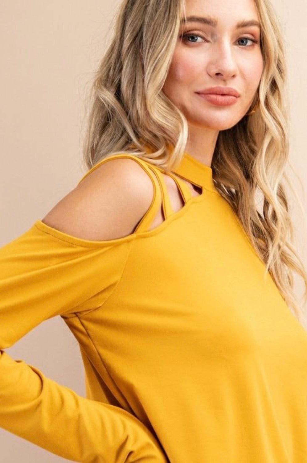 Bella Cold Shoulder Top - Corinne Boutique Family Owned and Operated USA