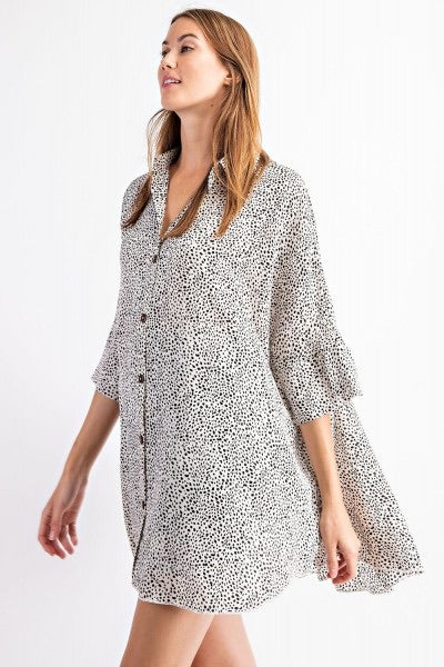 Tiffany Oversized Button-down Shirt Dress - Corinne Boutique Family Owned and Operated USA