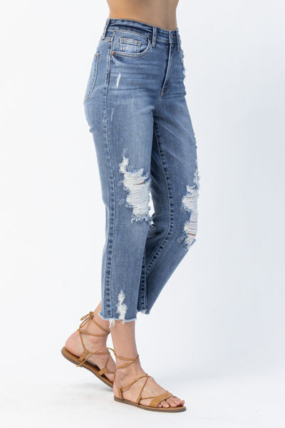 Judy Blue Plus High Rise Cropped Jeans - Corinne Boutique Family Owned and Operated USA