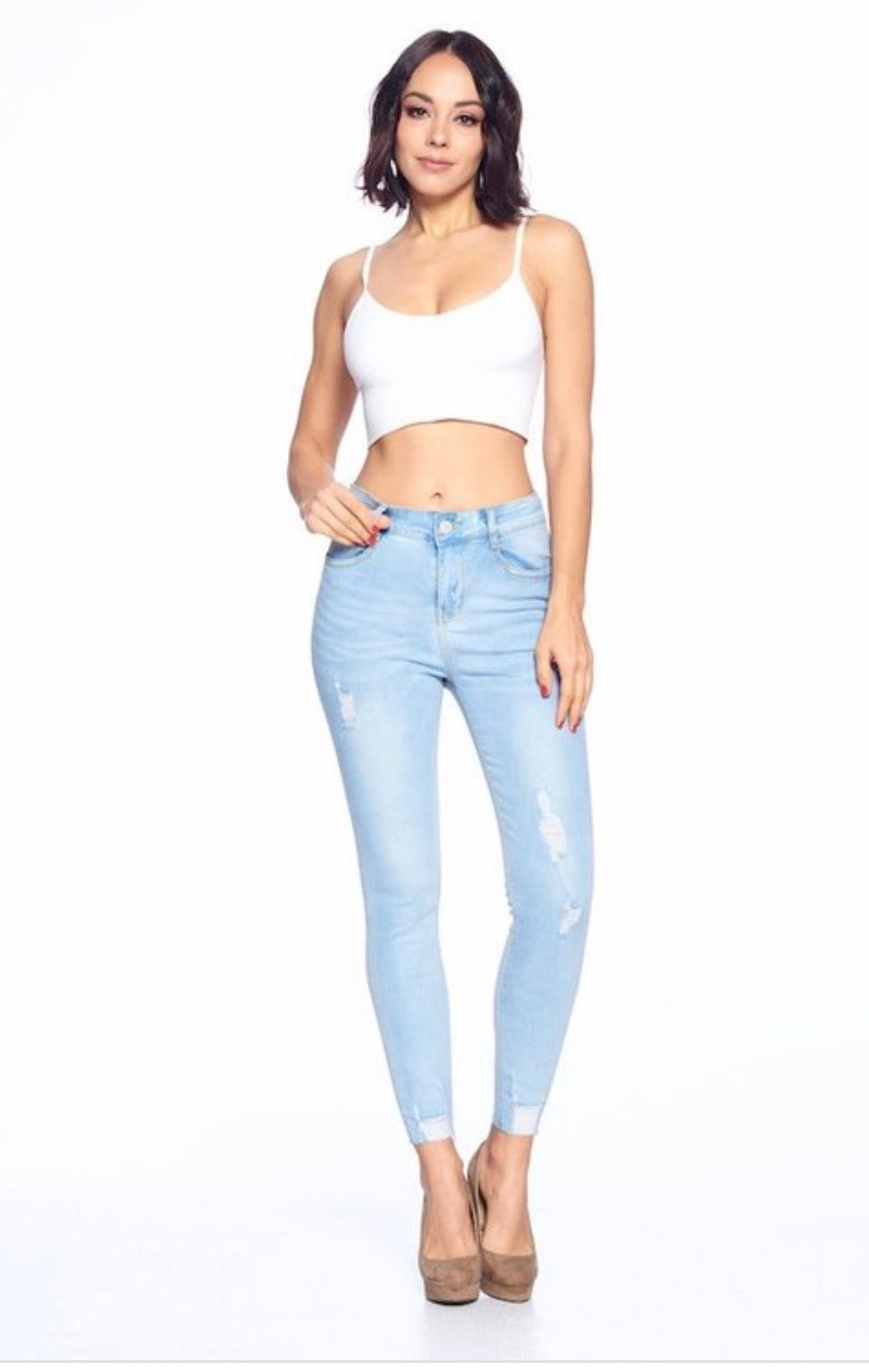 Madison High Waist Skinny Jeans - Corinne an Affordable Women's Clothing Boutique in the US USA