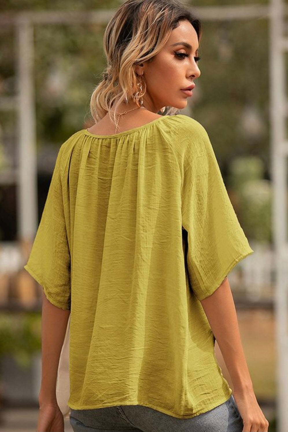 Reesa Woven Blouse - Corinne Boutique Family Owned and Operated USA