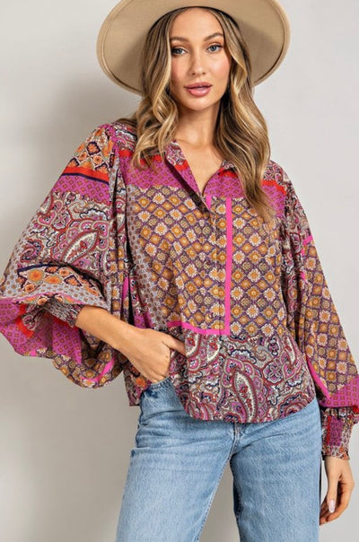 Star Boho Top - Corinne Boutique Family Owned and Operated USA