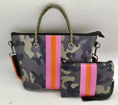 Army Camo and Stripes Neoprene - Corinne Boutique Family Owned and Operated USA