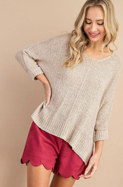 Ava Loose Knit Sweater - Corinne Boutique Family Owned and Operated USA