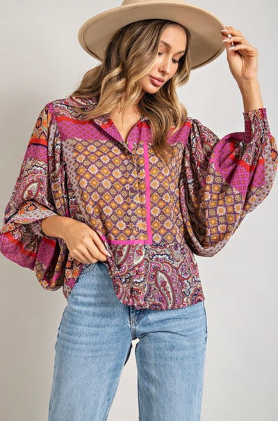 Star Boho Top - Corinne Boutique Family Owned and Operated USA