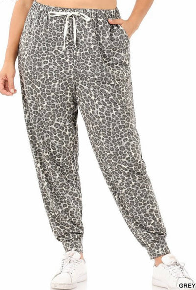 Claire Leopard Print Jogger Plus - Corinne Boutique Family Owned and Operated USA