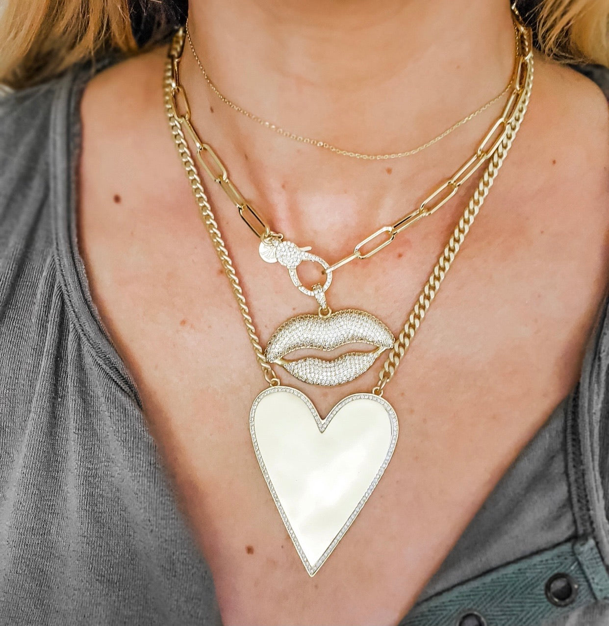 Karli Buxton Gold Heart Necklace - Corinne Boutique Family Owned and Operated USA