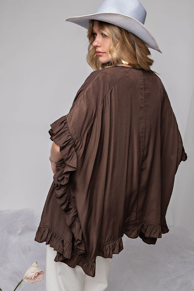 Dedra Satin Kimono - Corinne Boutique Family Owned and Operated USA