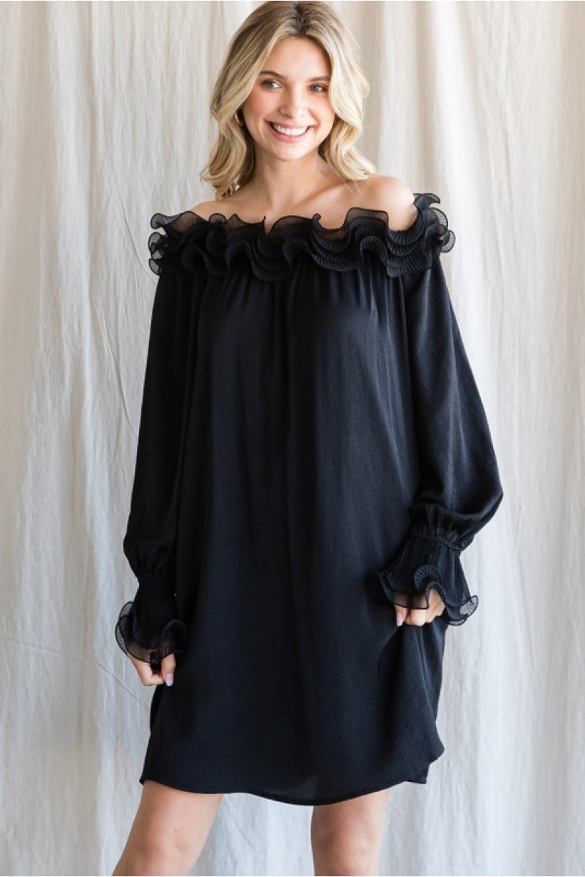 Hollie Bubble Sleeve Dress - Corinne Boutique Family Owned and Operated USA
