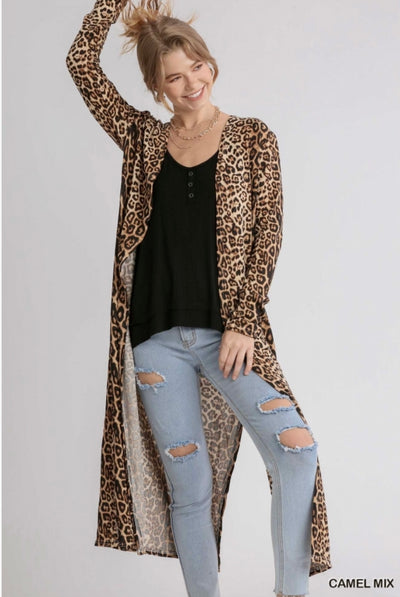 Penny Leopard Print Cardigan - Corinne Boutique Family Owned and Operated USA