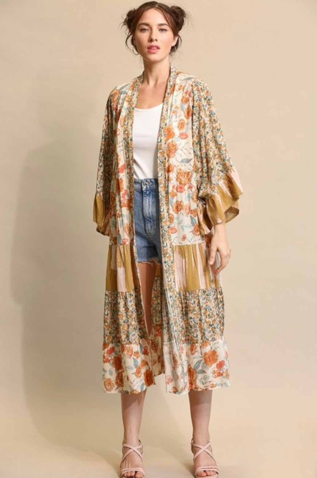 Brooke Boho Floral Cardigan - Corinne Boutique Family Owned and Operated USA
