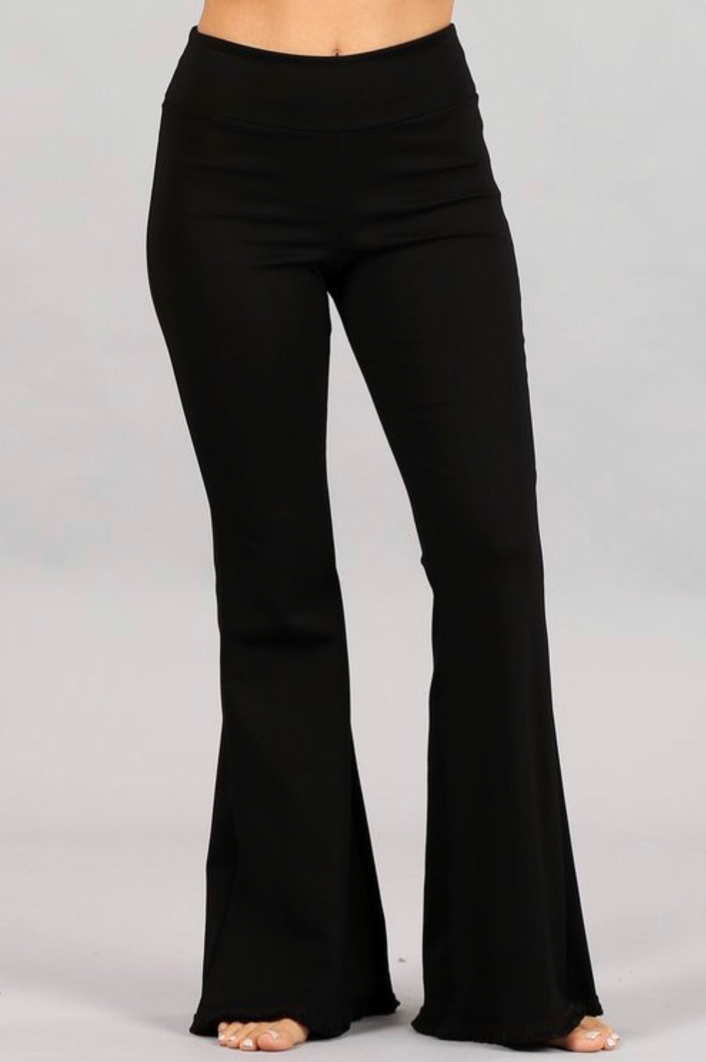 Jacqueline Frayed Stretch Flares - Corinne Boutique Family Owned and Operated USA