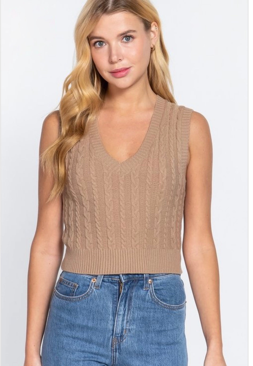 Lane Cropped Cable Sweater - Corinne Boutique Family Owned and Operated USA