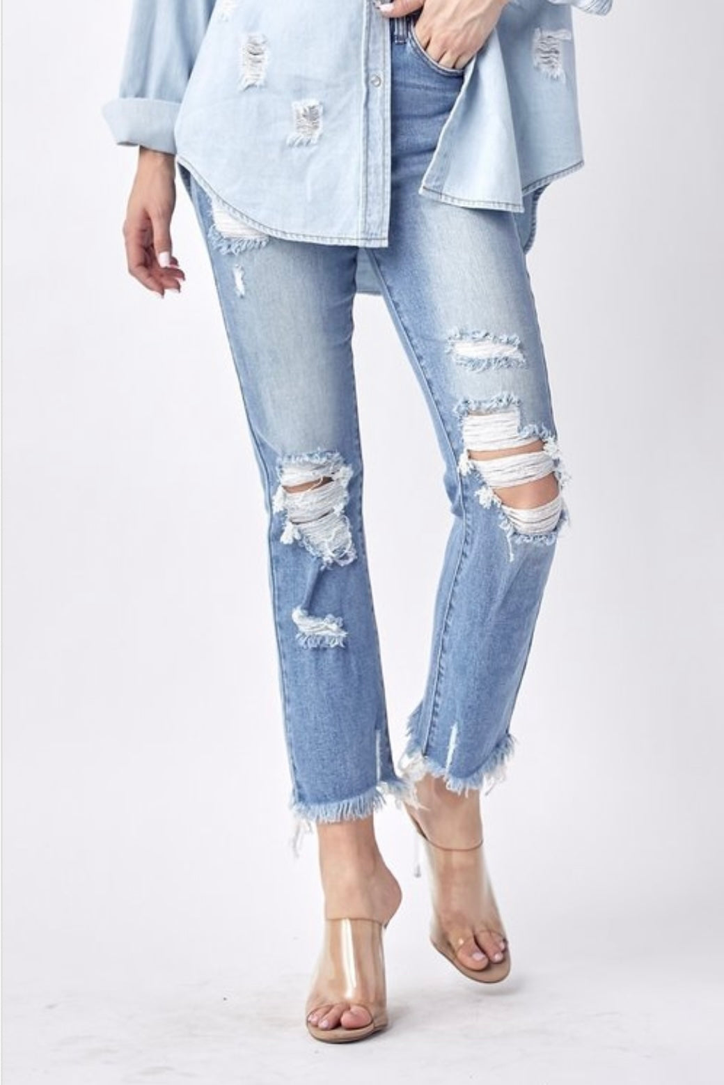 Harper High Rise Vintage Jeans - Corinne Boutique Family Owned and Operated USA