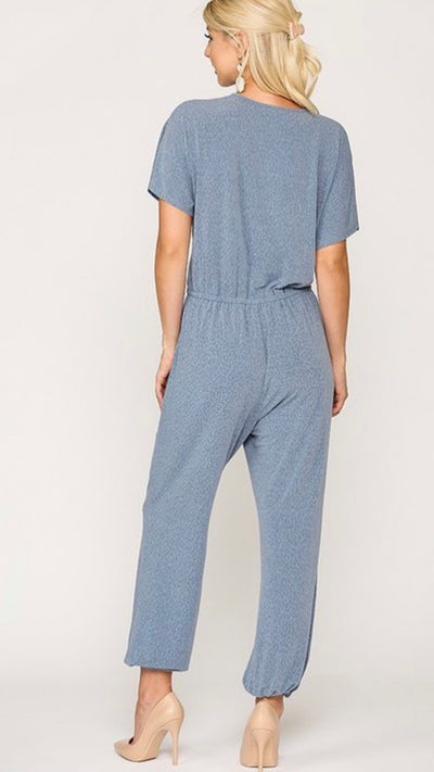 Darla Jacquard knit Jumpsuit - Corinne Boutique Family Owned and Operated USA