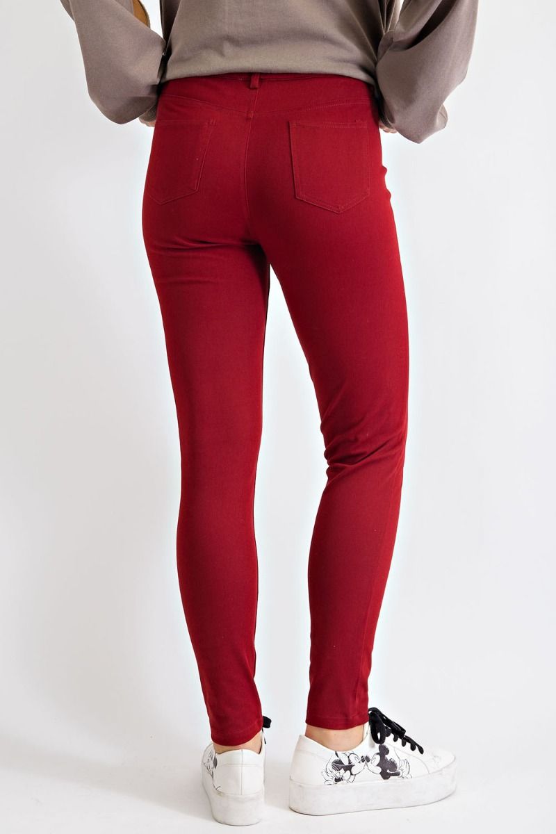 Frankie Fitted Twill Pants - Corinne Boutique Family Owned and Operated USA