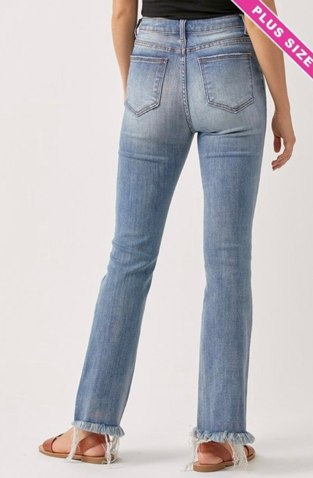 Presley High Rise Straight Leg Jeans Plus - Corinne Boutique Family Owned and Operated USA