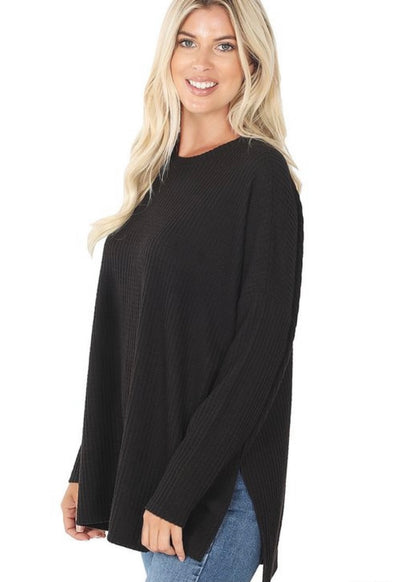 Selah Brushed Thermal Sweater - Corinne Boutique Family Owned and Operated USA