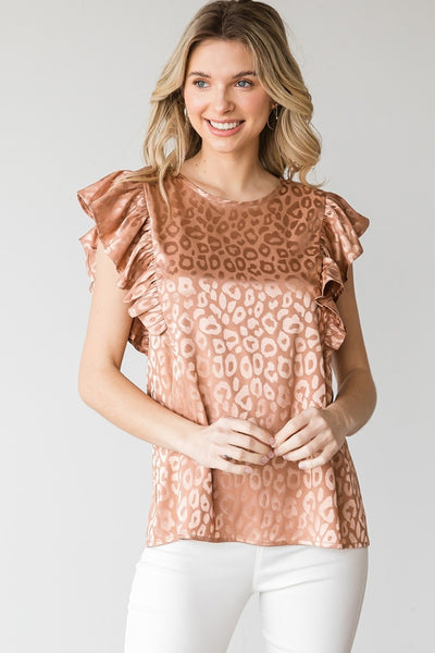 Lizzie Embossed Top - Corinne Boutique Family Owned and Operated USA