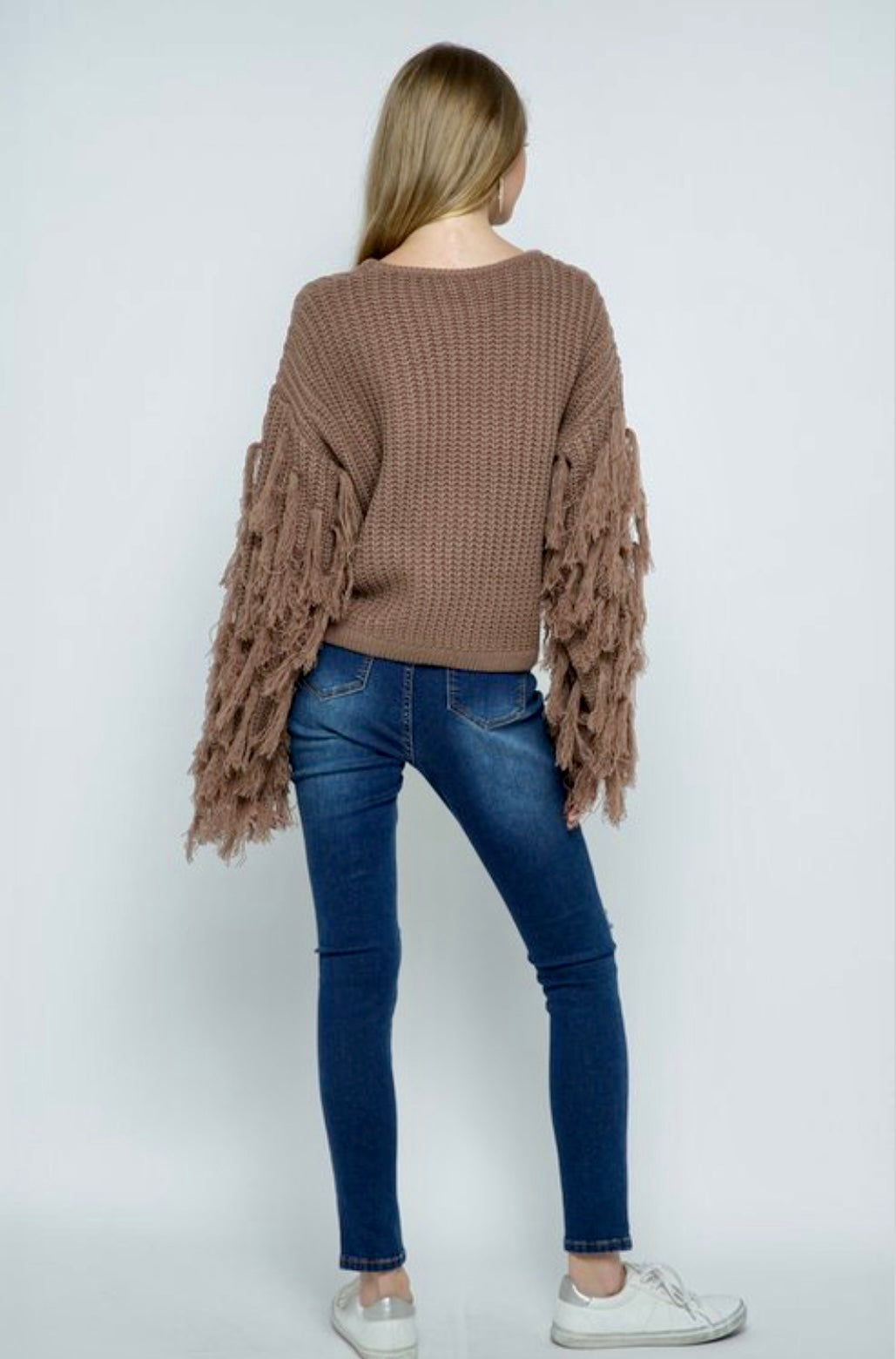 Thea Cropped Fringed Sweater - Corinne Boutique Family Owned and Operated USA