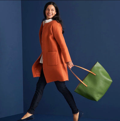 Classic Leather Tote - Corinne Boutique Family Owned and Operated USA