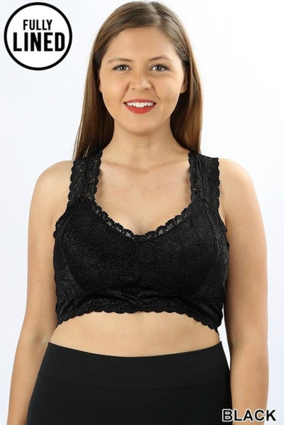 Lace Bralette Plus - Corinne an Affordable Women's Clothing Boutique in the US USA