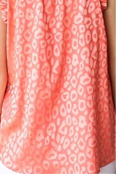 Celia Embossed Top Coral - Corinne Boutique Family Owned and Operated USA