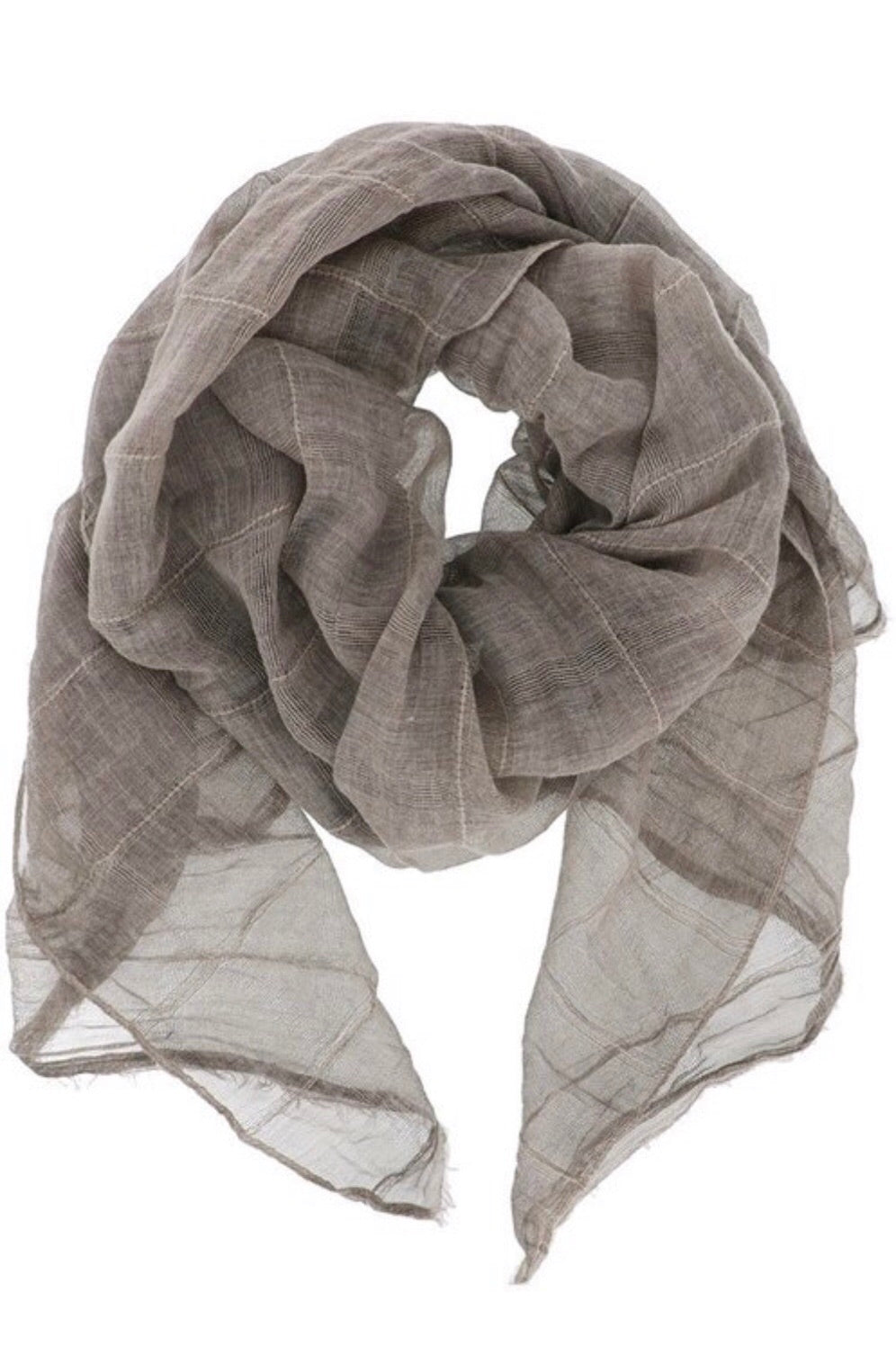 Oblong Taupe Scarf - Corinne an Affordable Women's Clothing Boutique in the US USA