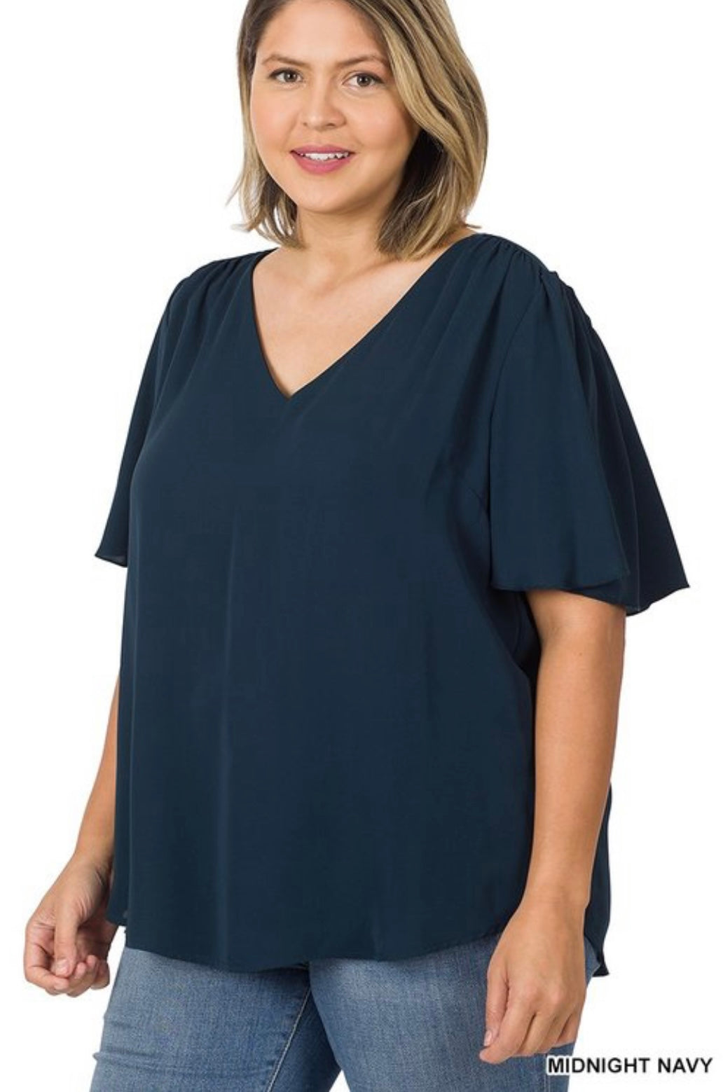 Winnie Waterfall Top Plus - Corinne Boutique Family Owned and Operated USA