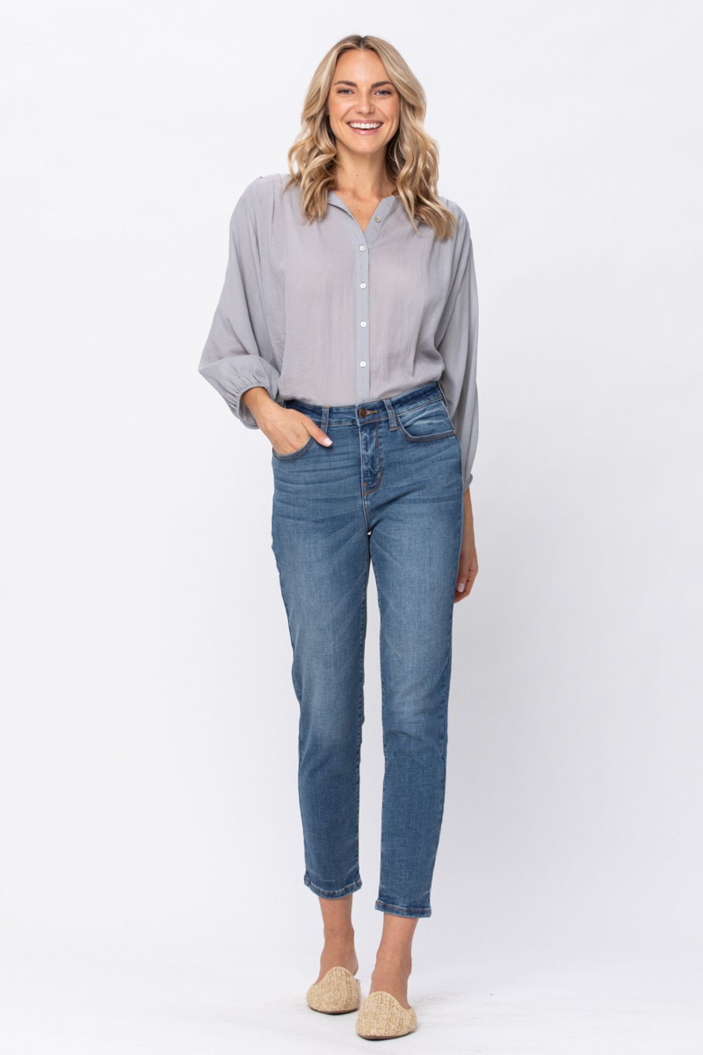 Judy Blue Hi-Waist Relaxed Fit - Corinne Boutique Family Owned and Operated USA