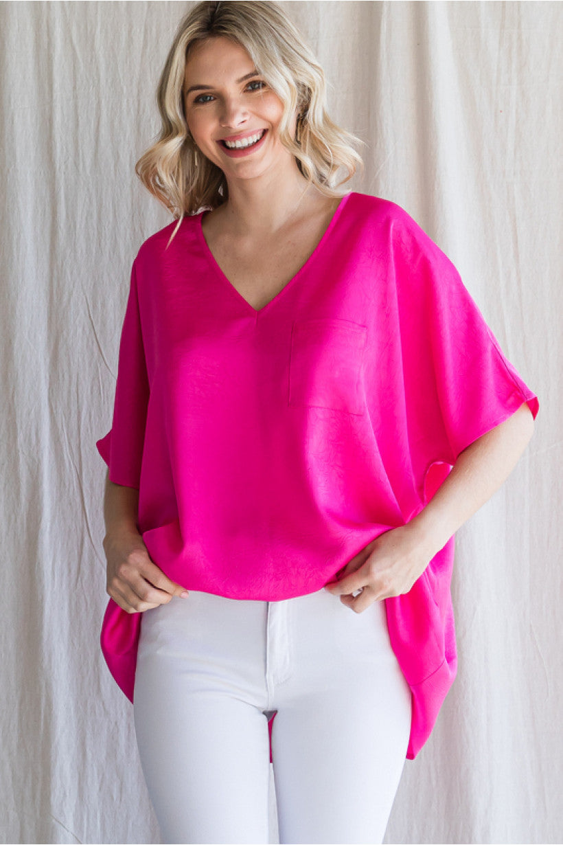 Mauri V Neck Top - Corinne Boutique Family Owned and Operated USA