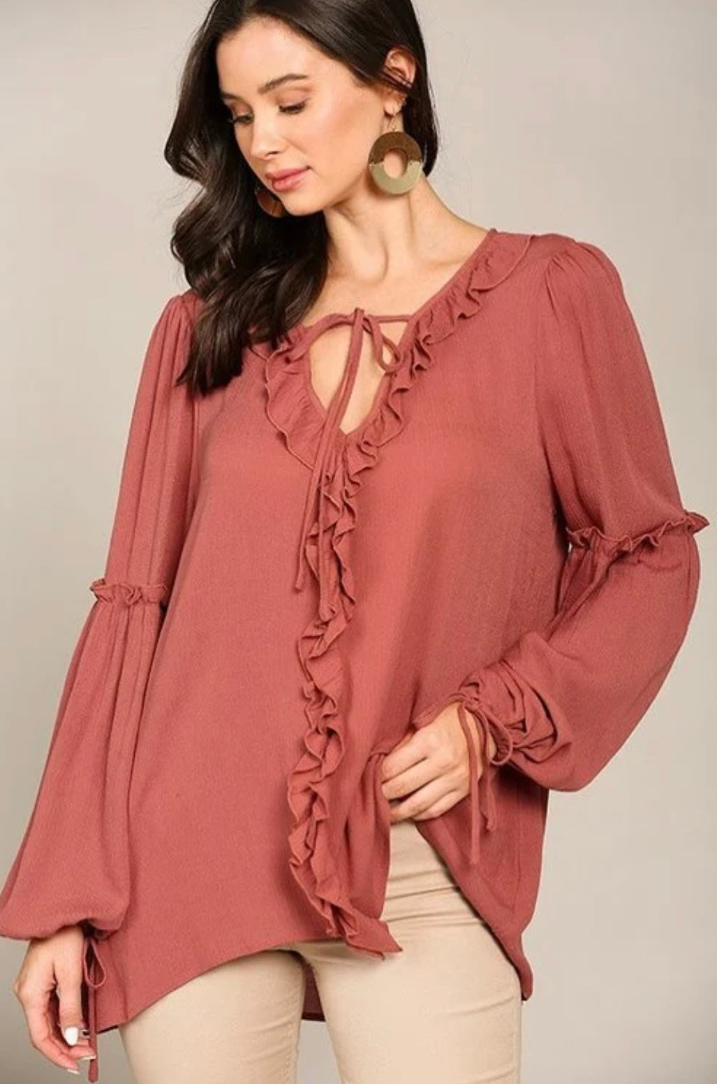 Tilly Ruffled Top - Corinne Boutique Family Owned and Operated USA