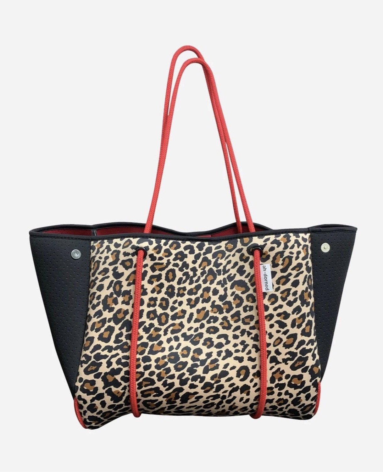Leopard Neoprene Tote - Corinne Boutique Family Owned and Operated USA