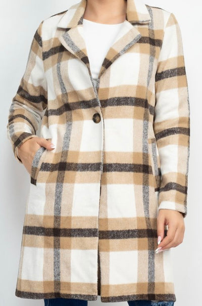 Eva Plaid Shacket - Corinne Boutique Family Owned and Operated USA