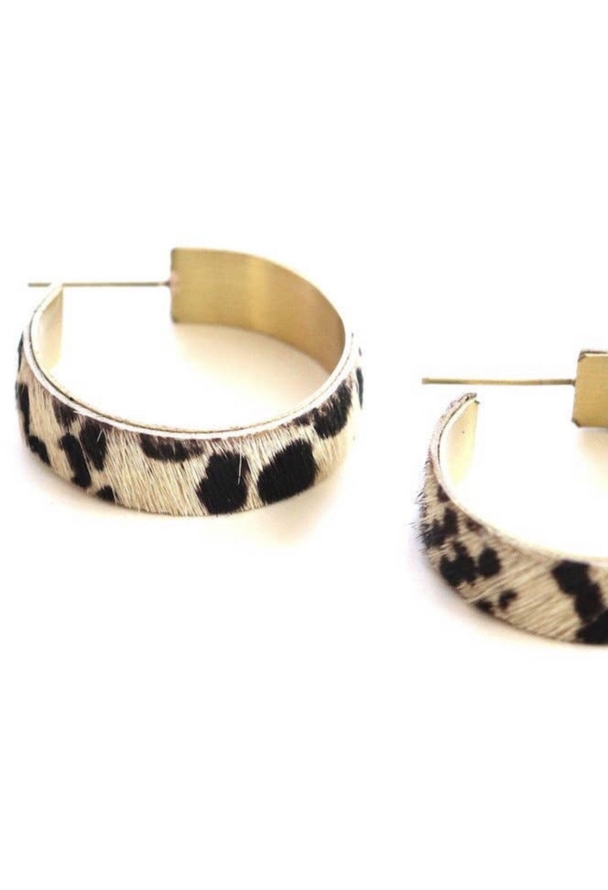 Animal Print Leopard Hoops - Corinne Boutique Family Owned and Operated USA