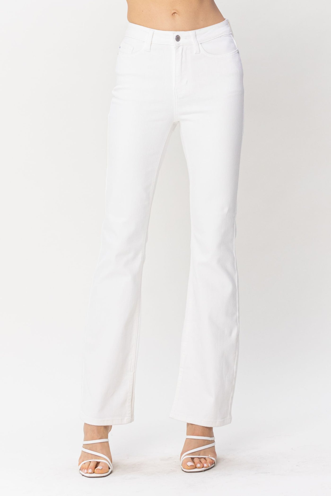 Judy Blue White Slit Bootcut - Corinne Boutique Family Owned and Operated USA