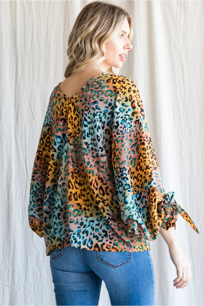 Sisaleigh Animal Print Top - Corinne Boutique Family Owned and Operated USA