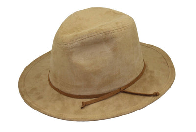 Camel Suede Fedora - Corinne Boutique Family Owned and Operated USA