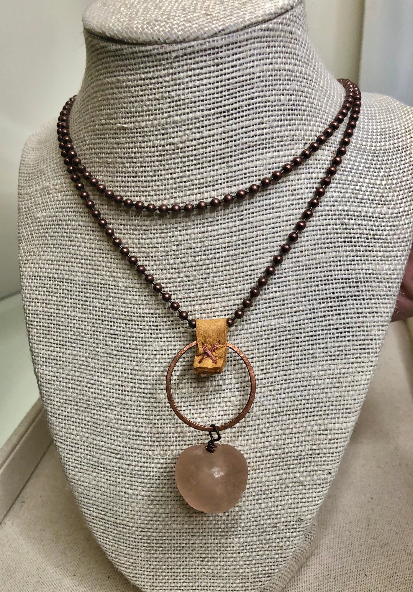 Beaded Bronze Necklace - Corinne an Affordable Women's Clothing Boutique in the US USA