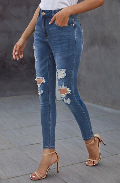 Viv Vintage Ripped Skinny Jeans - Corinne Boutique Family Owned and Operated USA