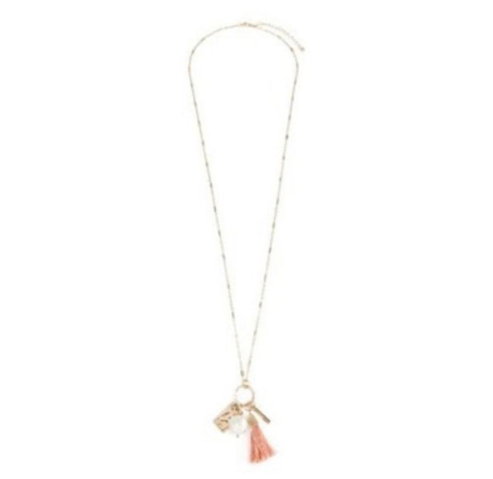 Pearl Mini Charm Necklace - Corinne an Affordable Women's Clothing Boutique in the US USA