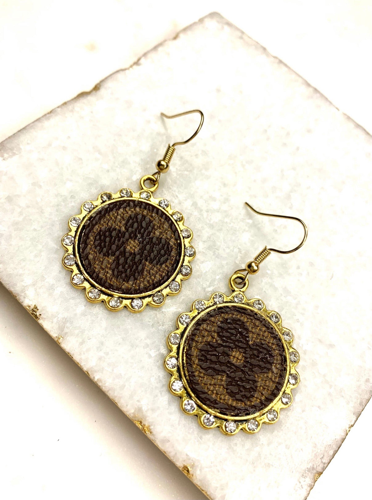 UpCycle Gold Earrings - Corinne Boutique Family Owned and Operated USA